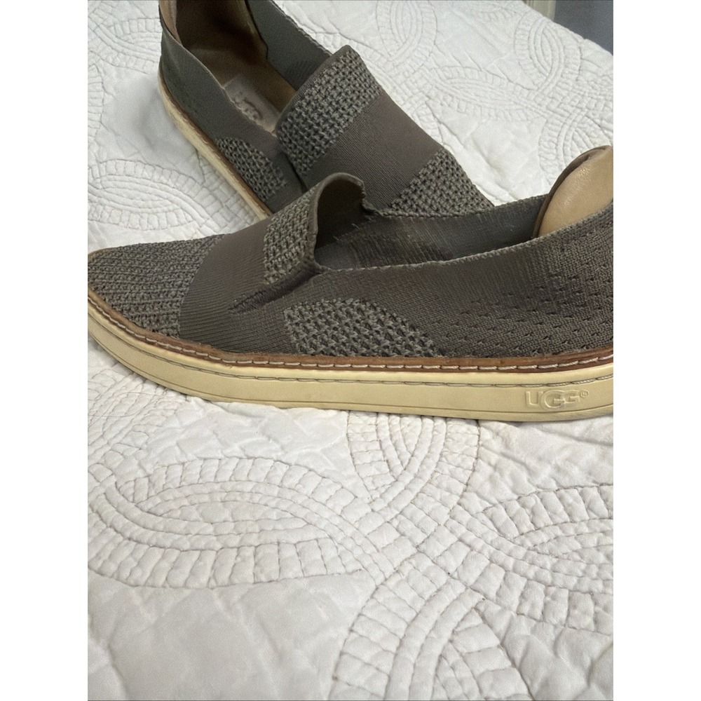 Ugg Sammy Womens 7 Olive Green Knit Slip On Sneakers Shoes 1015756